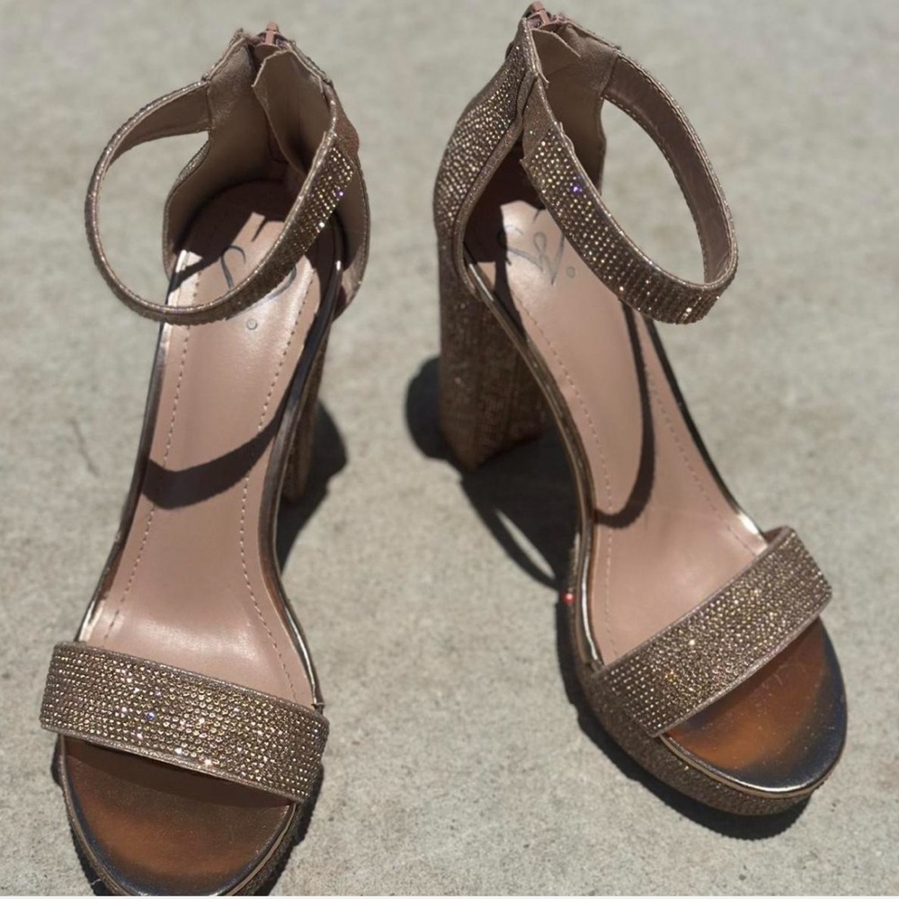 Rose Gold Block Heels